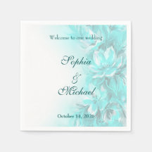 Mariage floral turquoise élégant