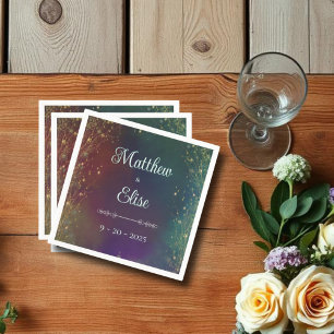 Serviette En Papier Mariage forestier rustique enchanté