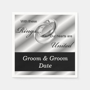 Serviette En Papier Mariage Gay Pièces Papier