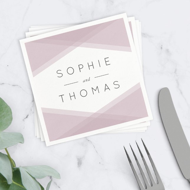 Serviette En Papier Mariage géométrique à couche maure (Créateur téléchargé)