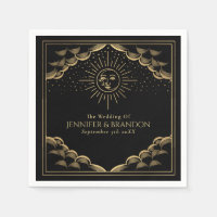 Mariage Gold Sun et Moon Tarot Card