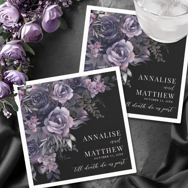 Serviette En Papier Mariage gothique élégant (Elegant Gothic Wedding Napkins)