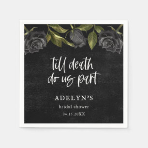 Serviette En Papier Mariage gothique floral Halloween 