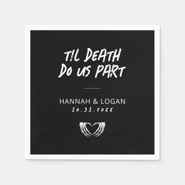 Serviette En Papier Mariage gothique serviettes, Mariage d'Halloween s (Devant)