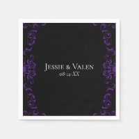 Mariage gothique violet et noir