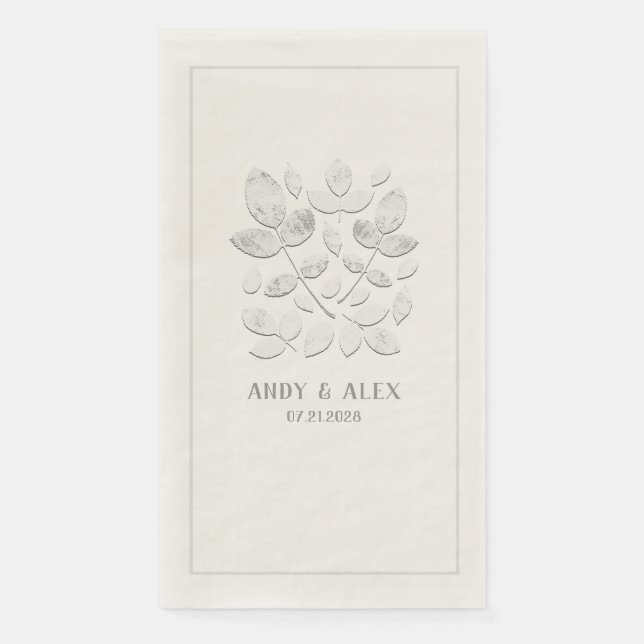 Serviette En Papier Mariage Haven blanc Ecru Diner Papier Naples (Devant)