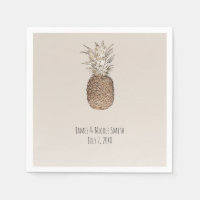 Mariage hawaïen tropical de l'ananas rustique