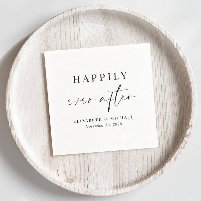 Serviette En Papier Mariage heureux à jamais (Créateur téléchargé)