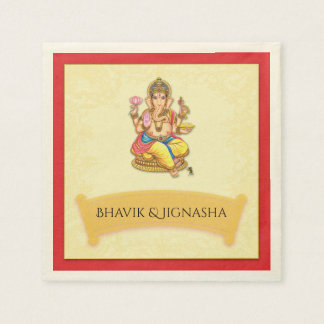 Serviette En Papier Mariage indien Ganesha Napkin