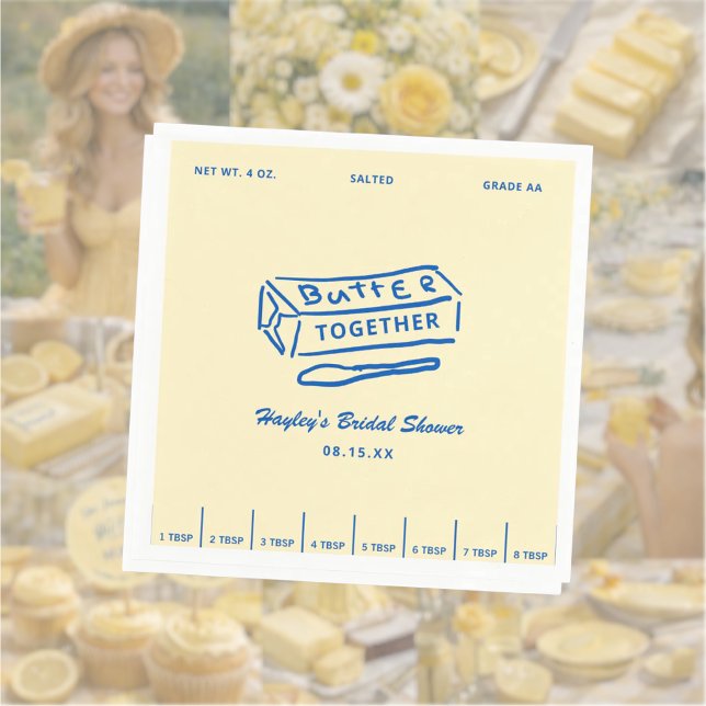 Serviette En Papier Mariage Jaune Beurre Ensemble Baby Shower (Créateur téléchargé)