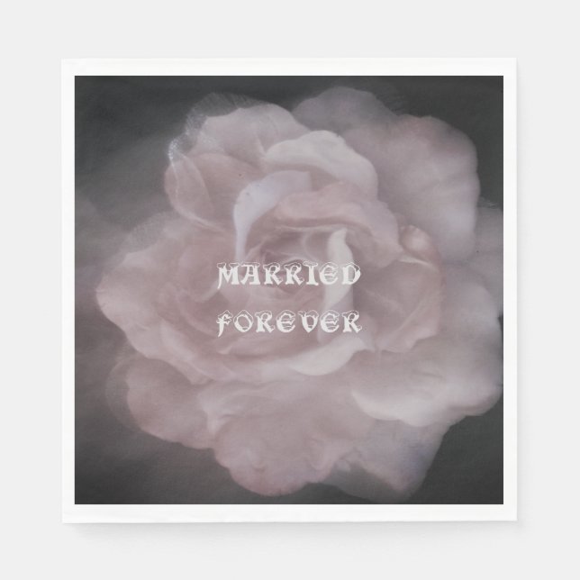 SERVIETTE EN PAPIER MARIAGE JOUR NAPKIN STYLE DE CONCEPTION ROMANTIQUE (Devant)