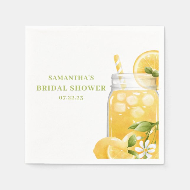 Serviette En Papier Mariage Lemon Citronnade de Citron  (Devant)