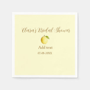 Serviette En Papier Mariage lemon simple moderne minimaliste rustique
