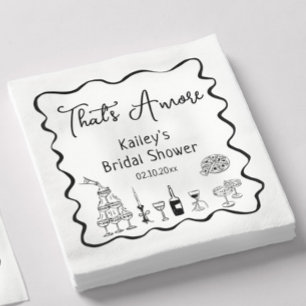 Serviette En Papier Mariage main dessinée C'est l'amour Fête de mariag