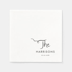 Serviette En Papier Mariage manuscrit Whimsical