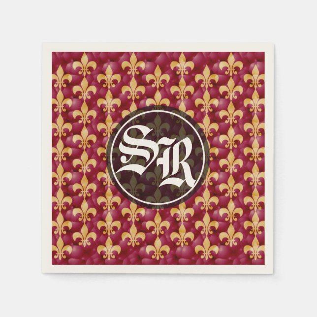 Serviette En Papier Mariage médiéval Napkin (Devant)