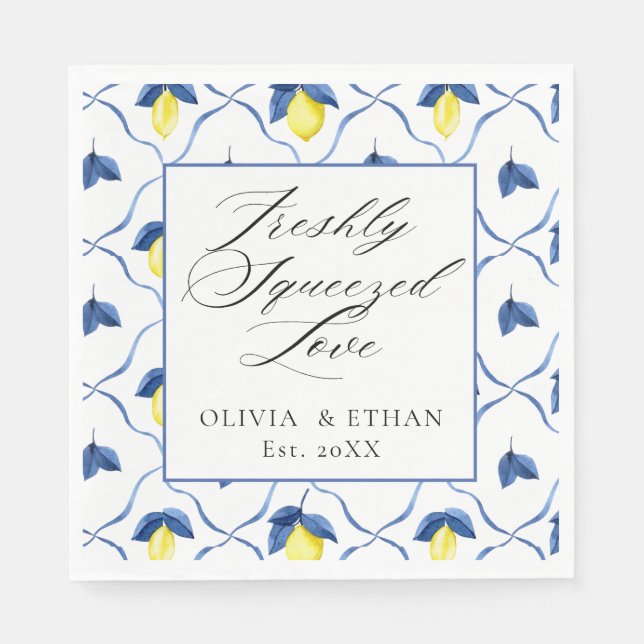 Serviette En Papier Mariage méditerranéen (Devant)