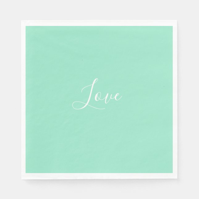 Serviette En Papier Mariage minimaliste couleur unie Pastel personnali (Devant)
