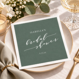 Serviette En Papier Mariage Minimaliste Écriture Personnalisée Salle V