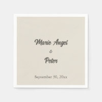 Mariage Minimaliste Lettre Chaude Neutre