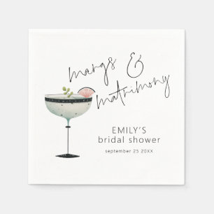 Serviette En Papier Mariage Minimaliste Margs et Matrimony
