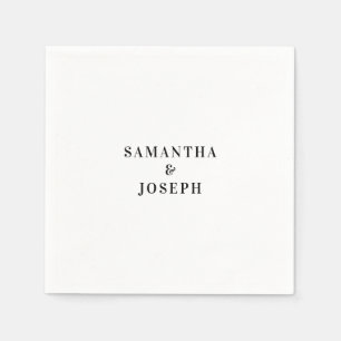 Serviette En Papier Mariage minimaliste moderne
