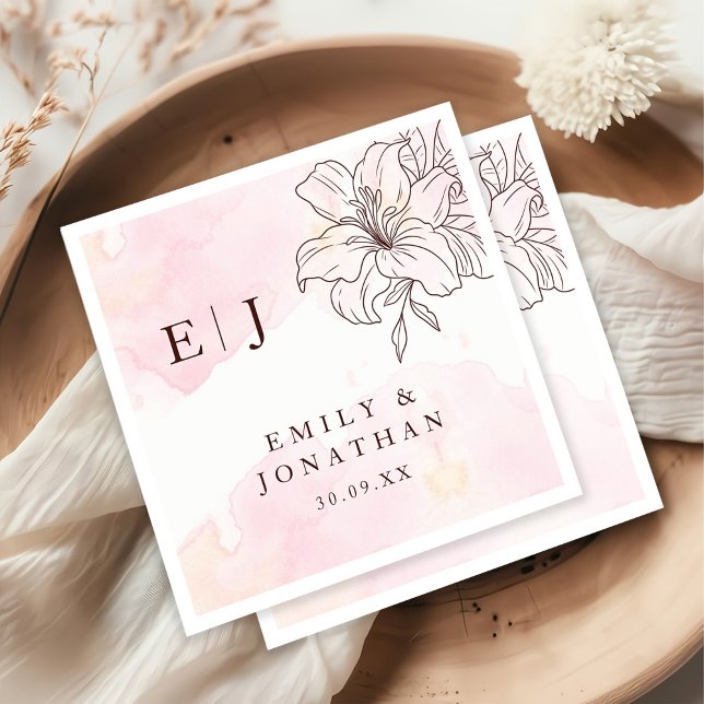 Serviette En Papier Mariage minimaliste moderne (Créateur téléchargé)