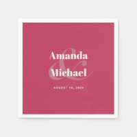 Mariage minimaliste moderne simple Magenta