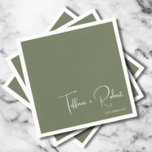 Mariage Minimaliste Modifiable Couleur Verte