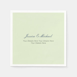 Serviette En Papier Mariage Moderne Élégant Simple Professionnel
