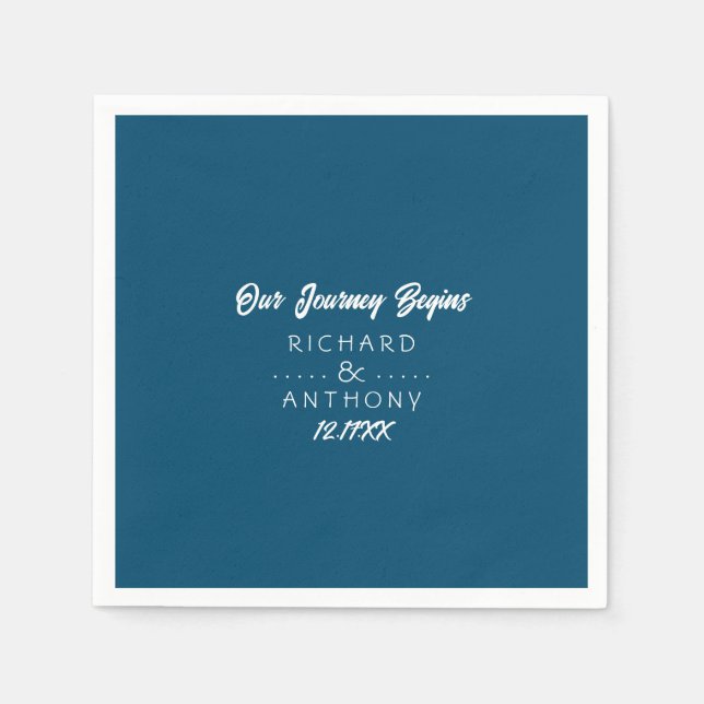 Serviette En Papier Mariage moderne et tendance (Devant)