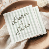 Mariage Moderne Minimaliste Bandes Vertes