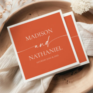 Serviette En Papier Mariage Moderne Minimaliste Élégant de Vérone au C