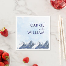 Mariage Moderne Montagne Hivernale Motif