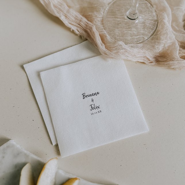 Serviette En Papier Mariage moderne Napkin (Créateur téléchargé)