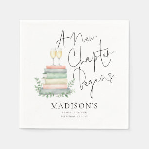 Serviette En Papier Mariage Moderne Un Nouveau Chapitre Livres Fête de