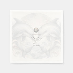 Serviette En Papier Mariage moderne Whimsy Dolphin