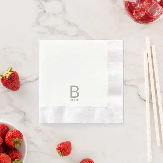 Serviette En Papier Mariage Monogram Napkins (En situation)