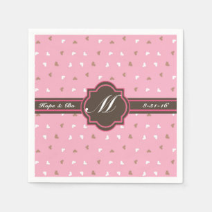 Serviette En Papier Mariage Monogramme personnalisé