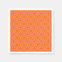 Mariage Motif moderne orange et jaune