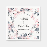 Mariage Motif rose et gris Floral