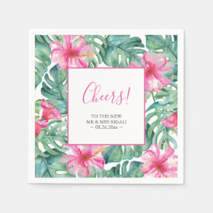 Serviette En Papier Mariage Napkins Destination Tropicale