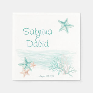 Serviette En Papier Mariage Ocean Breeze Beach