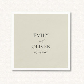 Serviette En Papier Mariage Oyster Shells