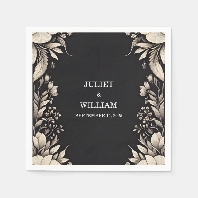 Serviette En Papier Mariage papier en tissu satiné Velvet dentelle (Devant)