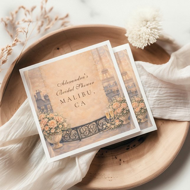 Serviette En Papier Mariage Parisien Oui (Créateur téléchargé)