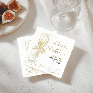 Serviette En Papier Mariage Pearl et Prosecco