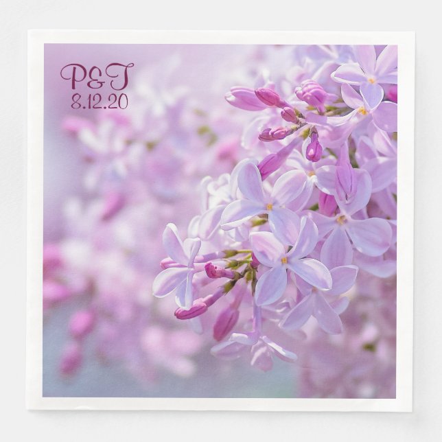 Serviette En Papier Mariage personnalisable (Devant)