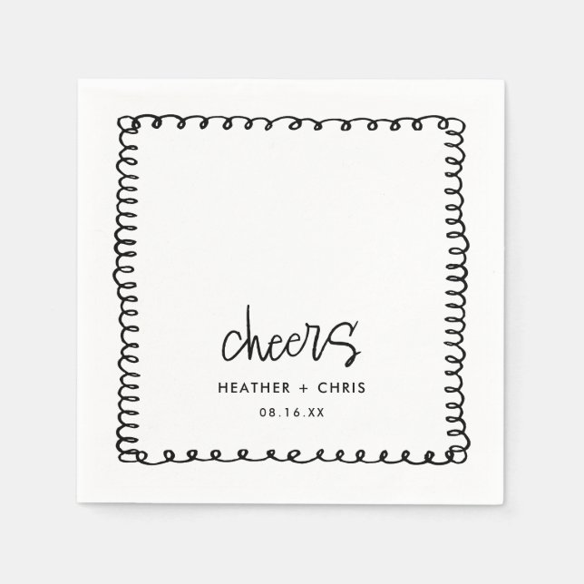 Serviette En Papier Mariage personnalisé (Devant)