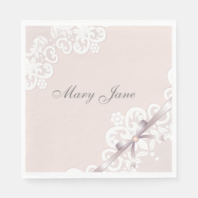 Serviette En Papier Mariage personnalisé  (Devant)
